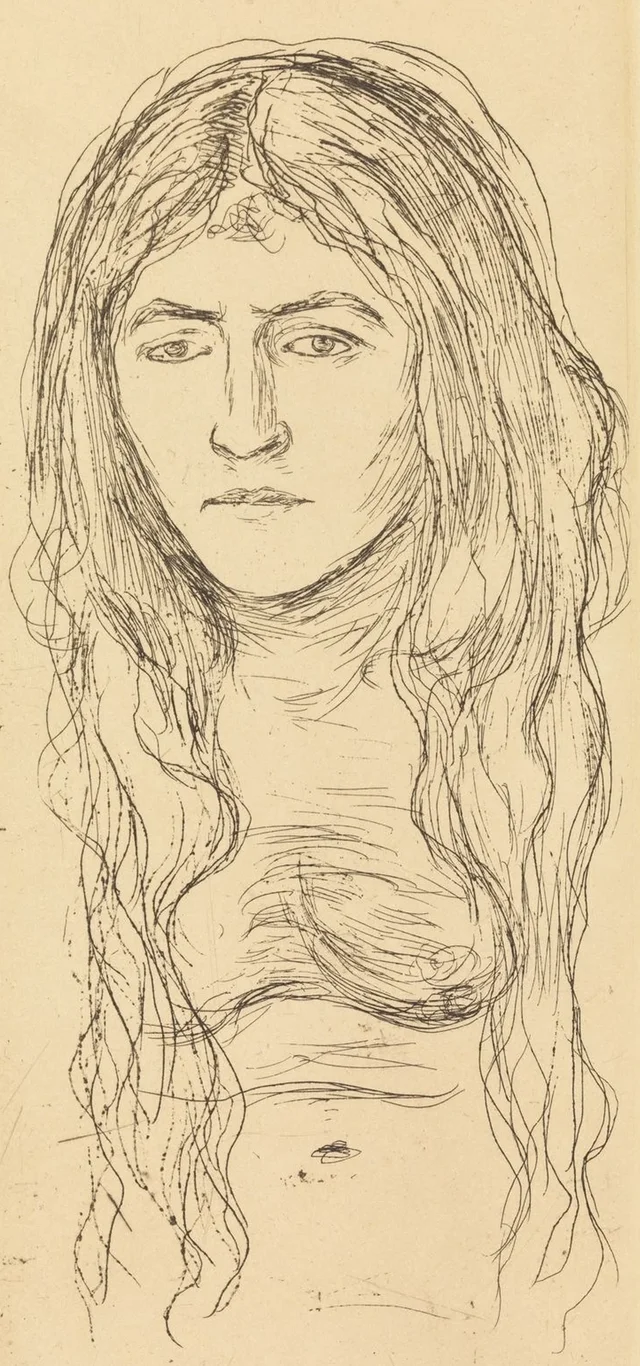 Mujer de cabello largo