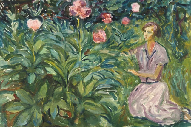 Woman with Peonies, Edvard Munch