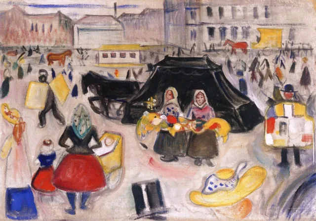 El coche fúnebre en la Potsdamer Platz, Edvard Munch