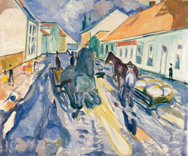 Caballo desbocado en la calle