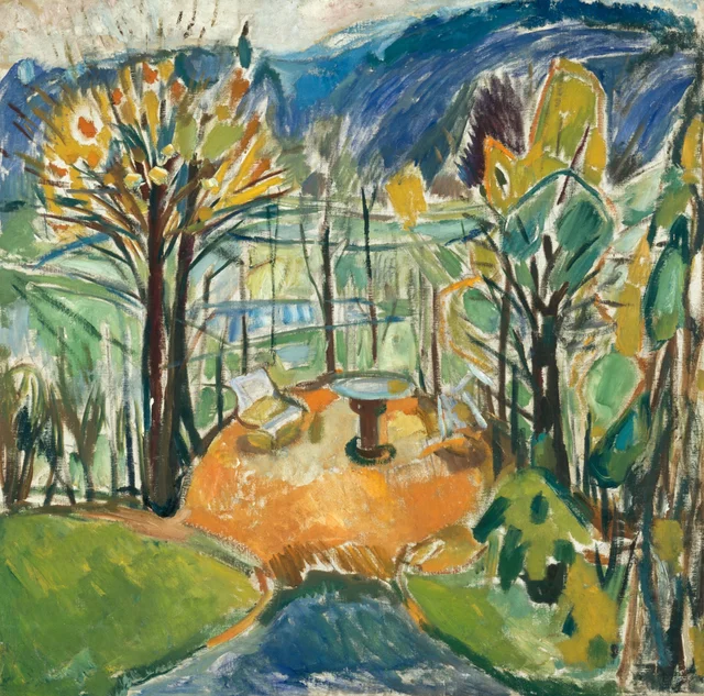El cenador en otoño