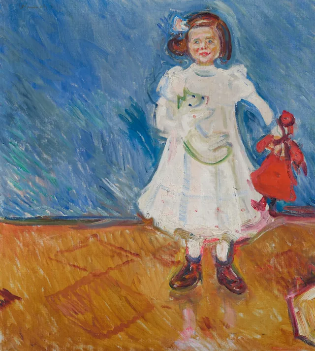 Edmute Esche with Doll, Edvard Munch