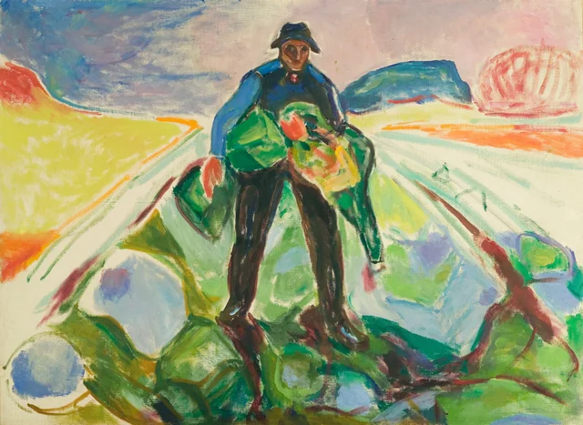 The Man in the Cabbage Field, Edvard Munch