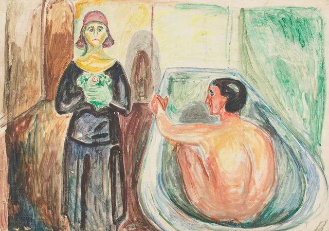 Marat en su bañera y Charlotte Corday