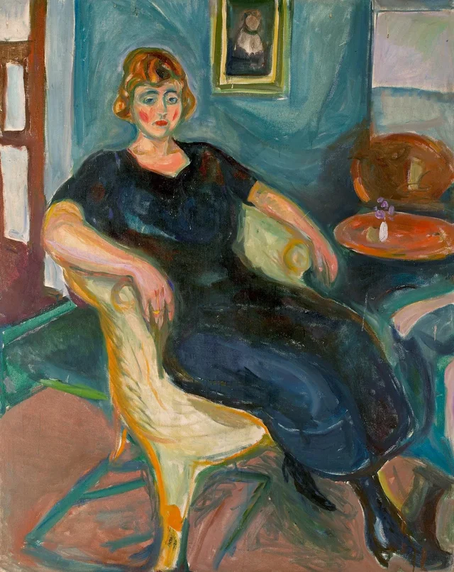 Model in Wicker Chair, Edvard Munch