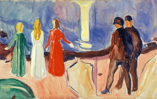 Meeting on the Beach, Edvard Munch