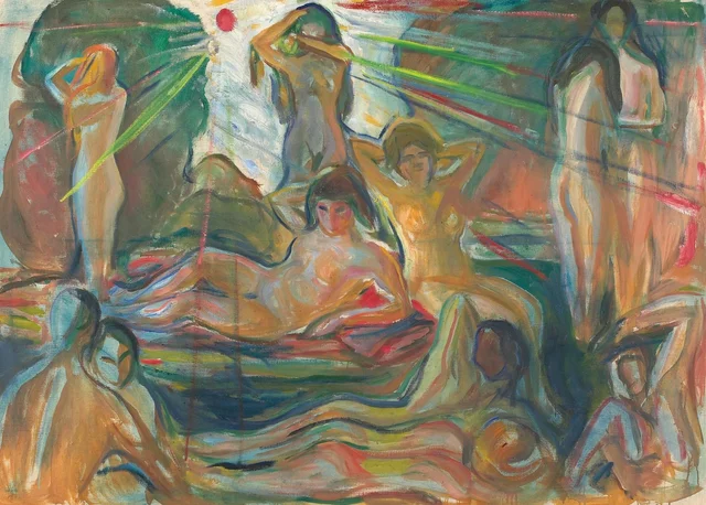 Figuras desnudas y sol
