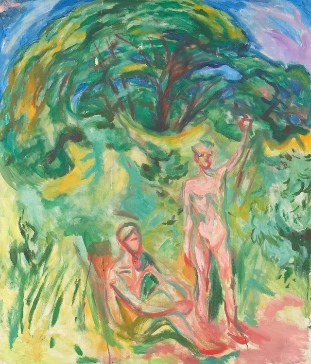 Hommes nus dans la forêt, Edvard Munch