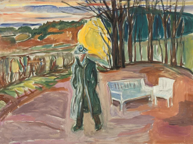 Self-Portrait by the Arbour, Edvard Munch
