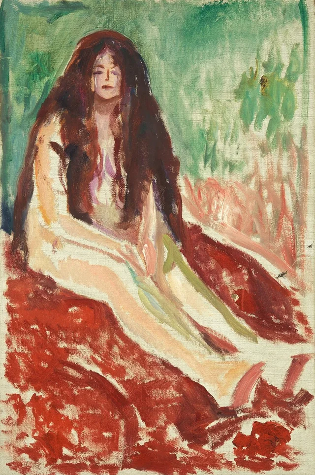 Desnudo sentado