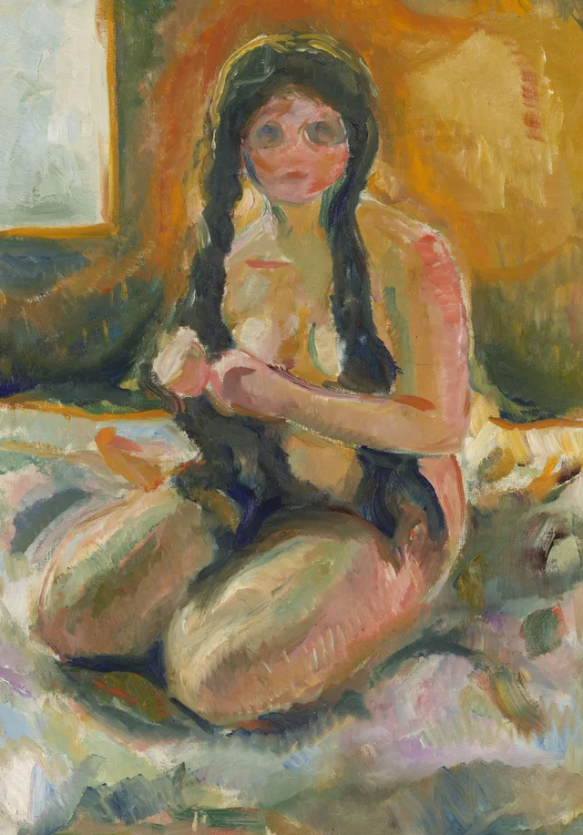 Desnudo sentado