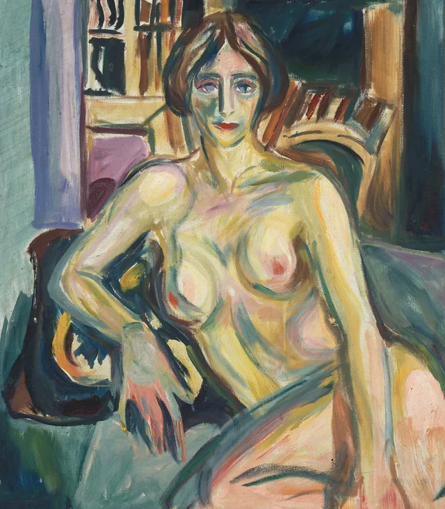 Nu sentado no divã, Edvard Munch