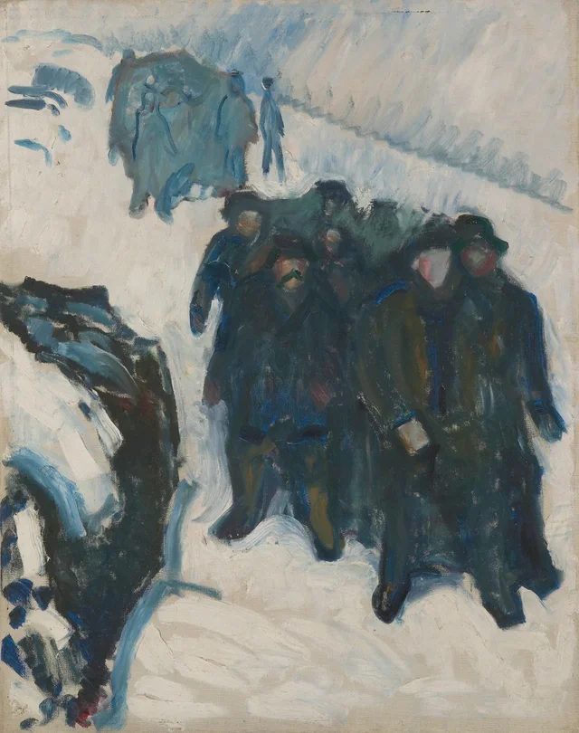 Marineros en la nieve