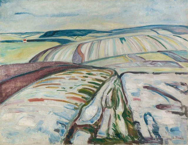 Paisaje de nieve en Turingia