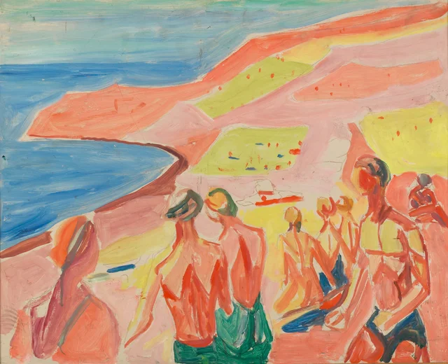 People Sunbathing in a Bay, Edvard Munch
