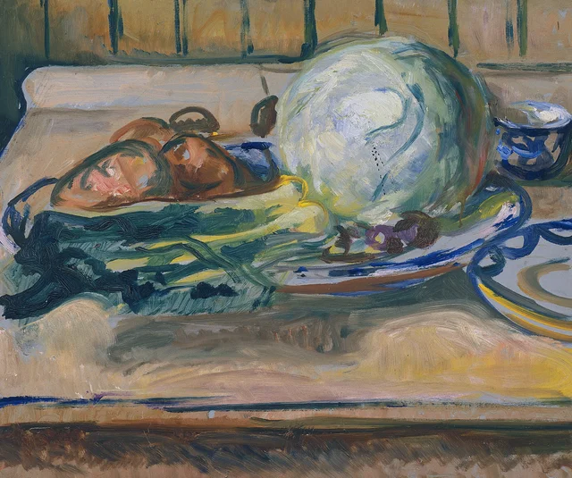 Natureza-morta com repolho e outros legumes, Edvard Munch