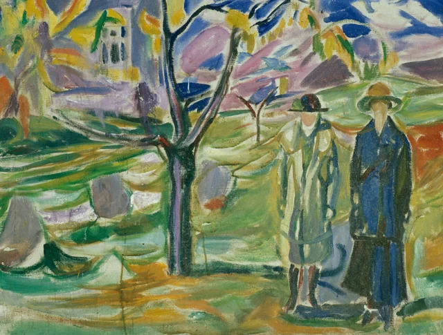 Dos mujeres en el jardín