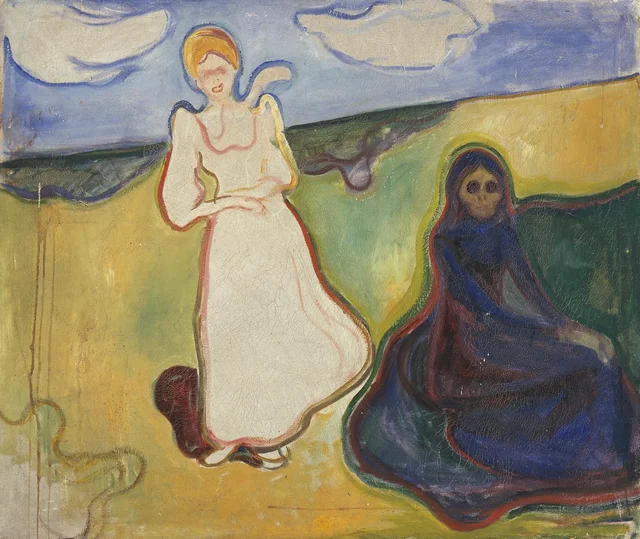 Dos mujeres en un paisaje