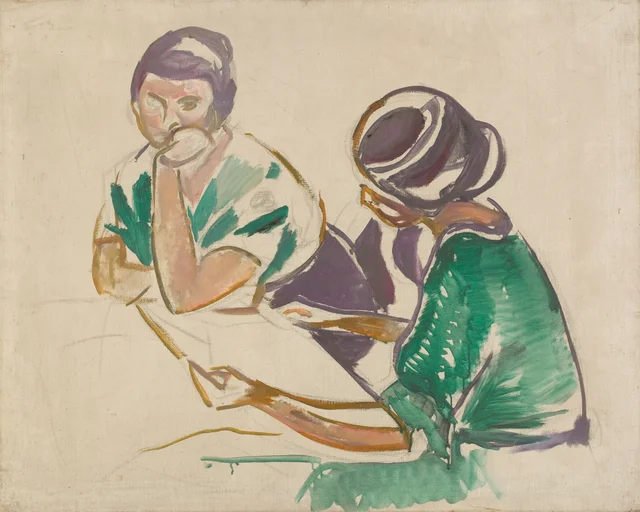 Dos mujeres a la mesa