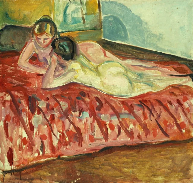 Dos desnudos femeninos tumbados