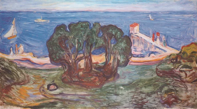 Árboles junto a la playa (friso Linde)