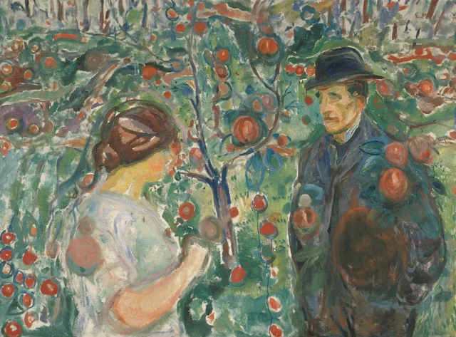 Bajo las manzanas rojas