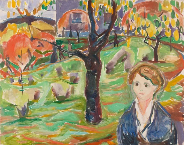 Joven en el jardín