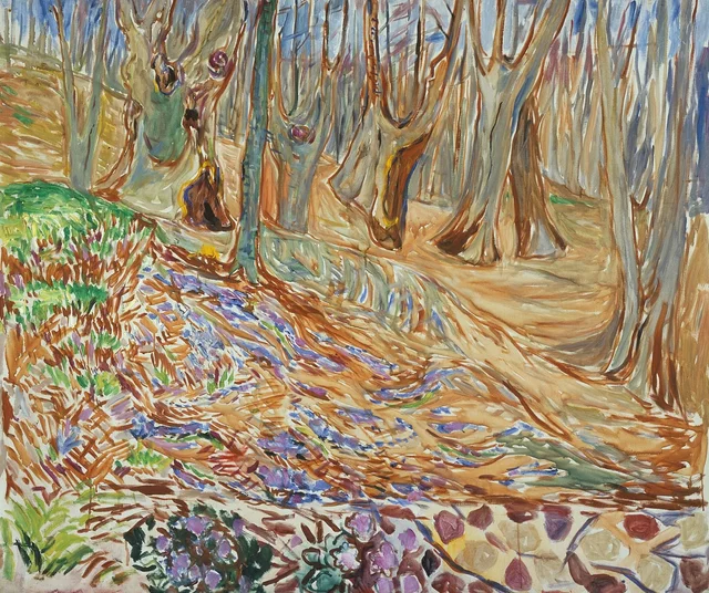 Bosque de olmos en primavera