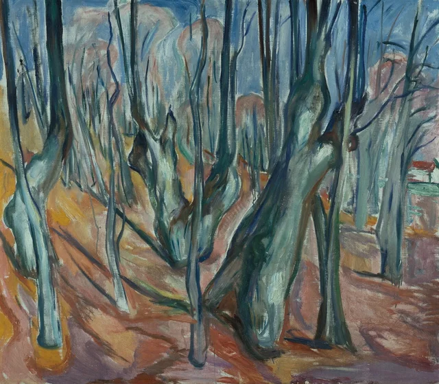 Bosque de olmos en primavera