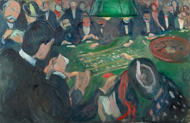 En la mesa de ruleta en Montecarlo, Edvard Munch