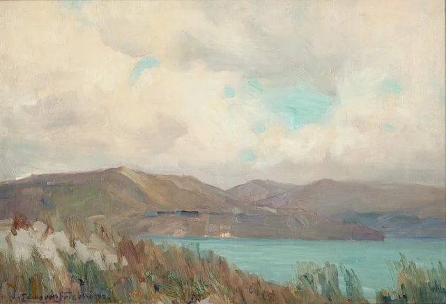 O porto de Wellington visto de Muritai, Edward Friström
