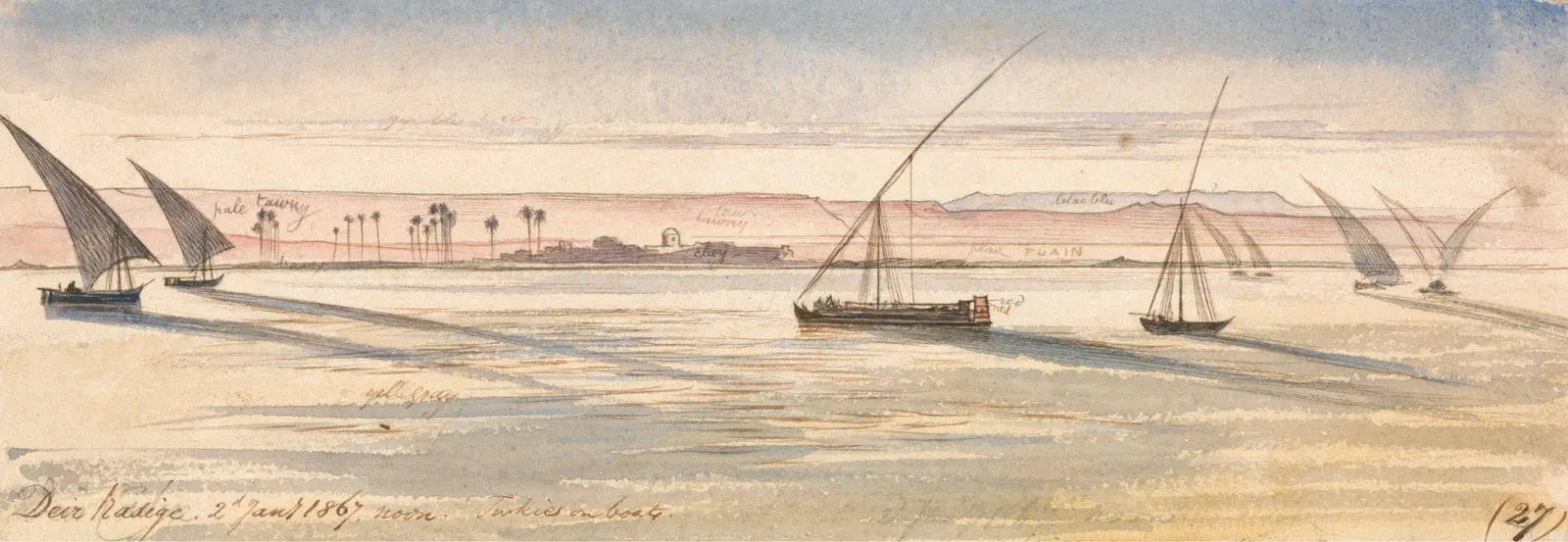 Deir Kadige, mediodía, 2 de enero de 1867 (27), Edward Lear