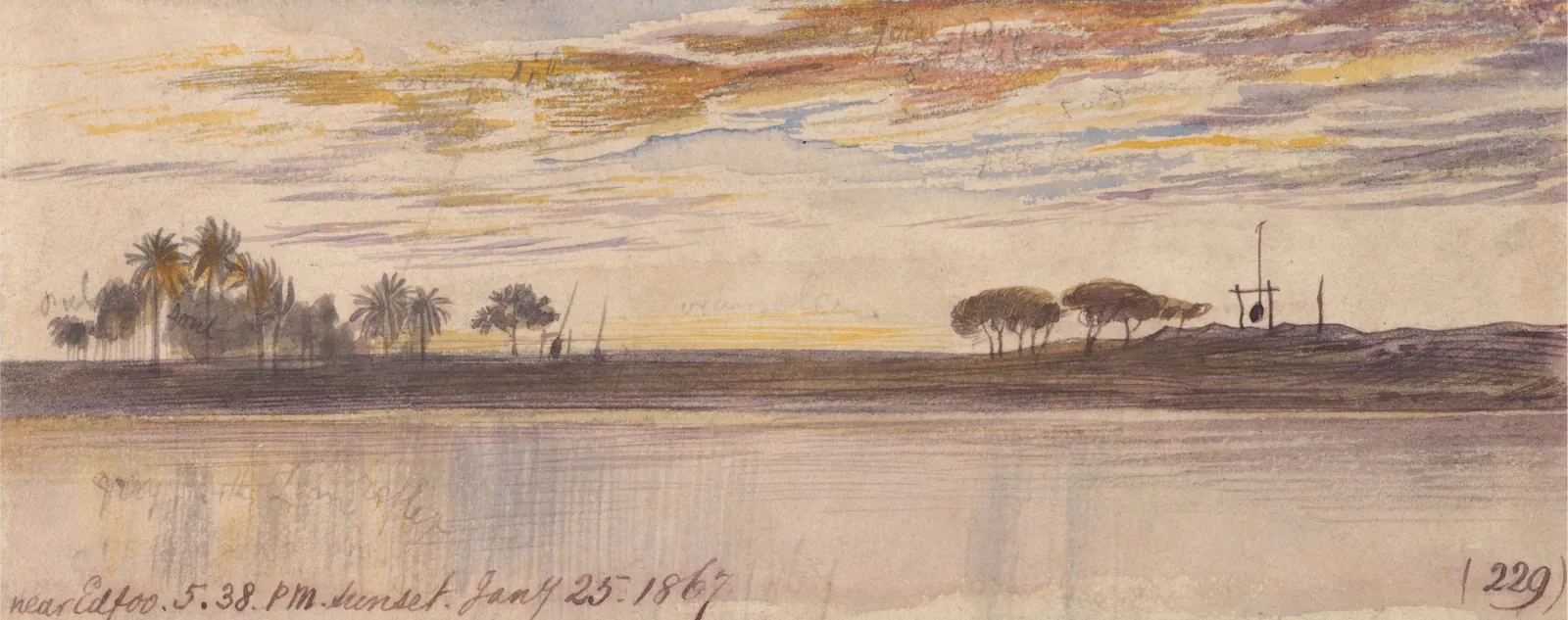 Cerca de Edfu, Edward Lear