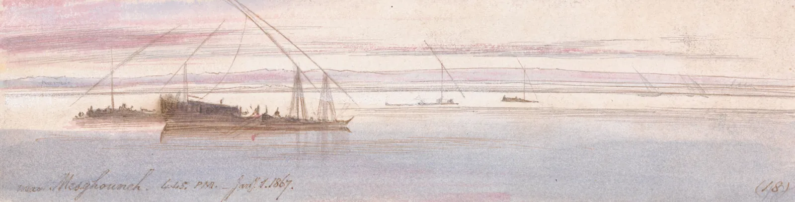 Cerca de Mesghouneh, Edward Lear