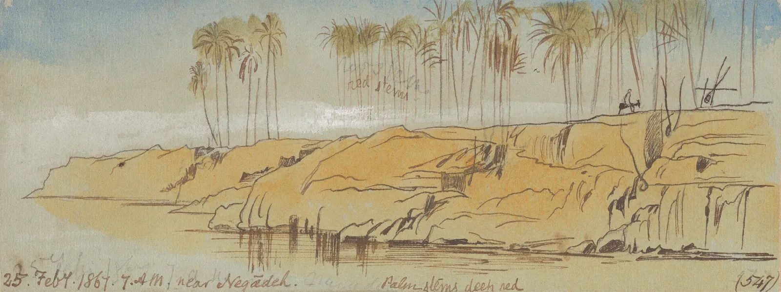 Cerca de Negadeh, 7:00 h, 25 de febrero de 1867 (547), Edward Lear