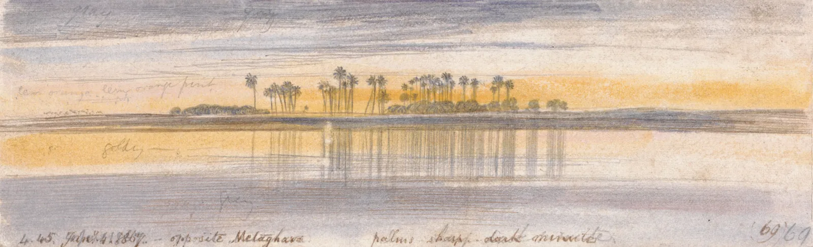 Frente a Melaghara, Edward Lear