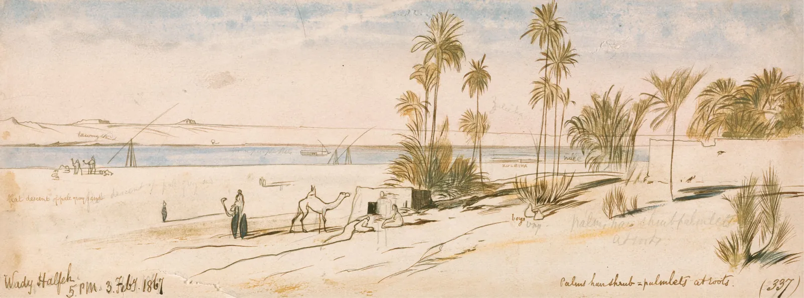 Wady Halfeh, Edward Lear
