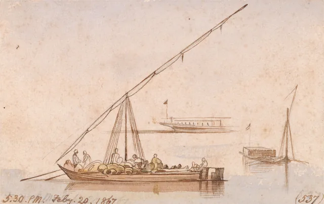Barcos no Nilo