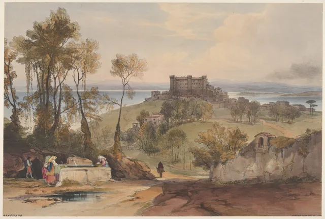 Bracciano, prancha 2 de "Views of Rome and Its Environs"