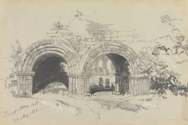 Abadia de Furness, lado leste, 29 de agosto de 1836