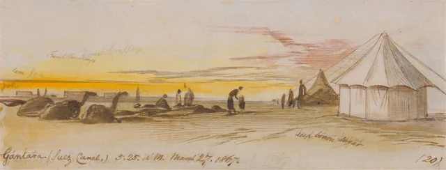 Gantara (Suez Canal), 5:25 am, 27 March 1867 (20), Edward Lear