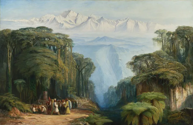 Kangchenjunga visto de Darjeeling, Edward Lear