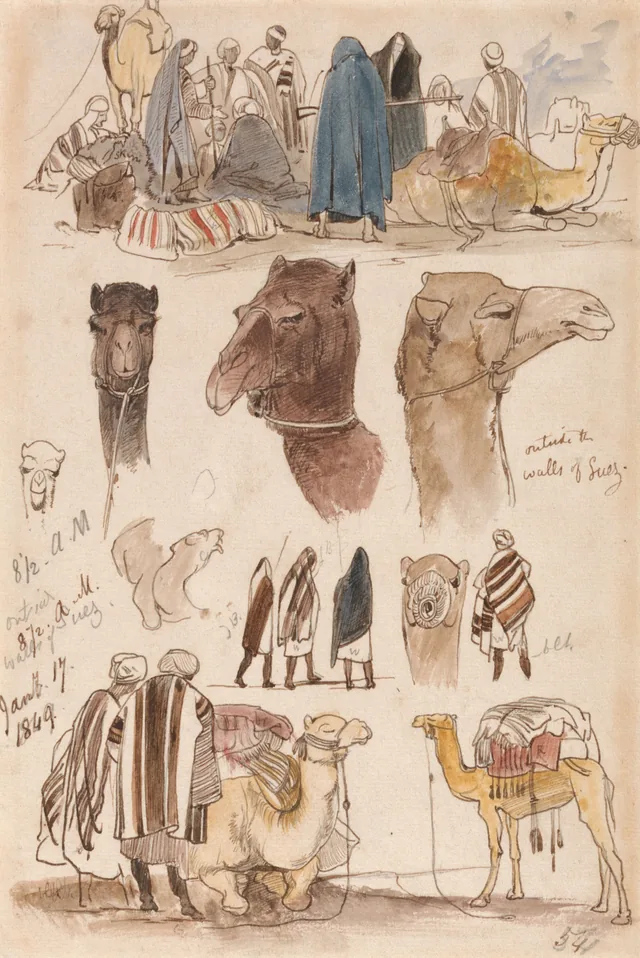 Outside the Walls of Suez, 8:30 a.m., 17 January 1849 (54), Edward Lear