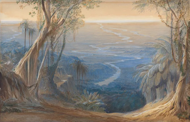 As planícies de Bengala vistas de Siliguri, Edward Lear