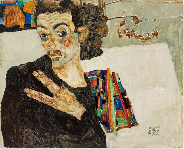 Autorretrato, Egon Schiele