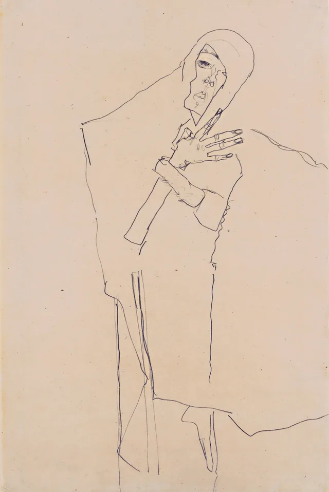 Self-Portrait with Gown