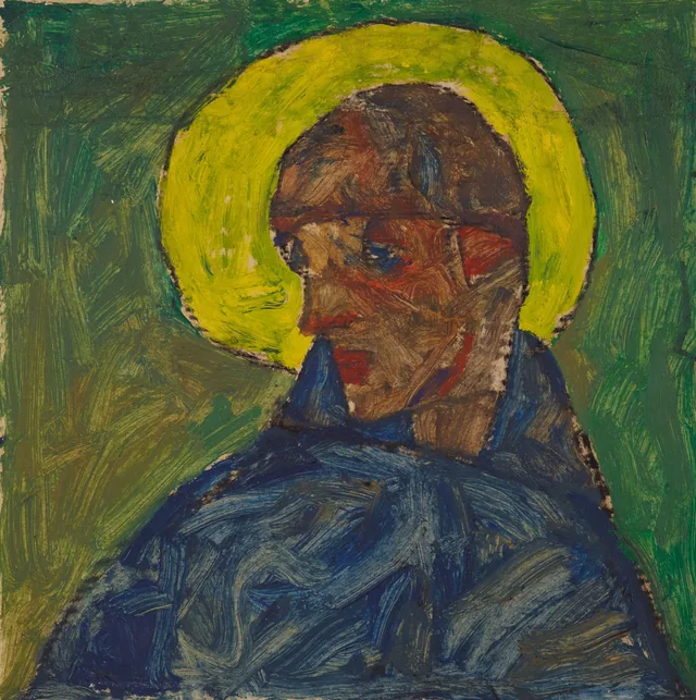 Self-Portrait as Saint. Study for Encounter, Egon Schiele
