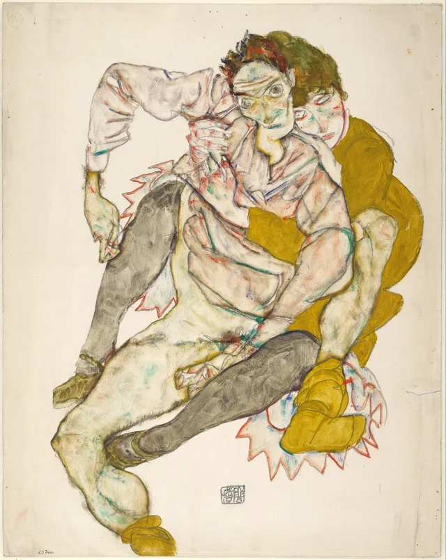 Seated Couple, Egon Schiele