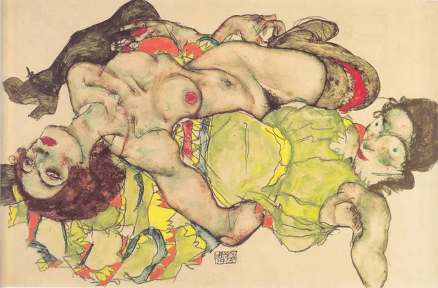 Female Lovers, Egon Schiele