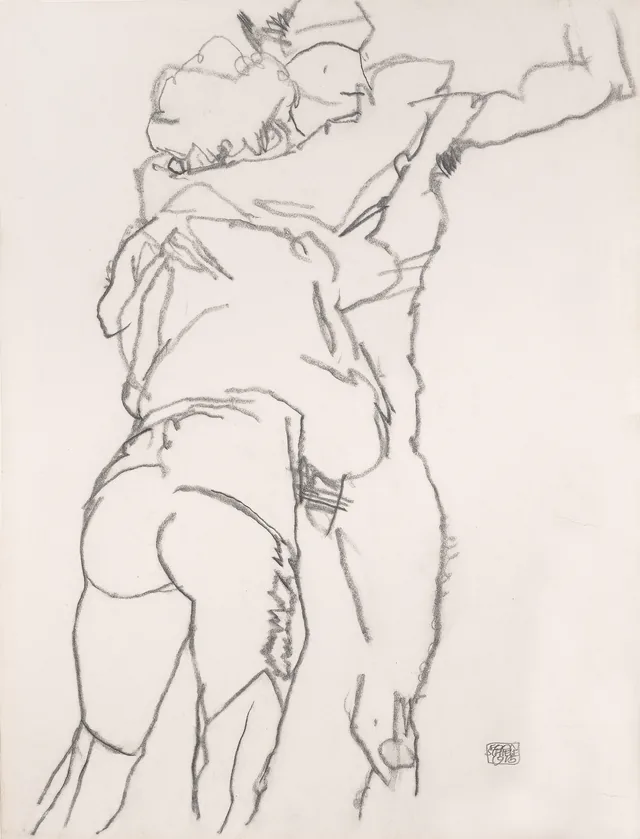 Edith and Egon Schiele in Embrace